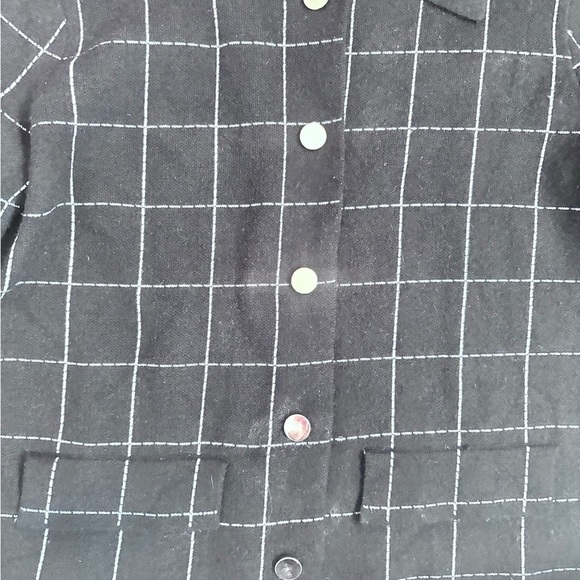 A Love Story Black Tailored Windowpane Blazer Modern Cropped Fit PM - Picture 3 of 14